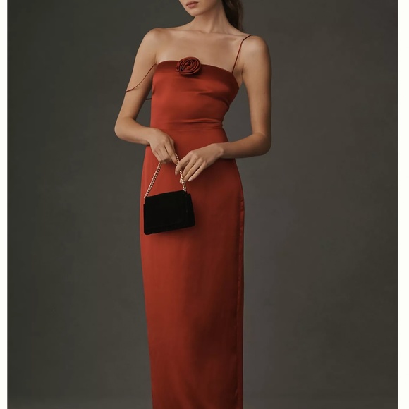 Reformation Frankie Dress Sangre Rosette - Picture 3 of 8